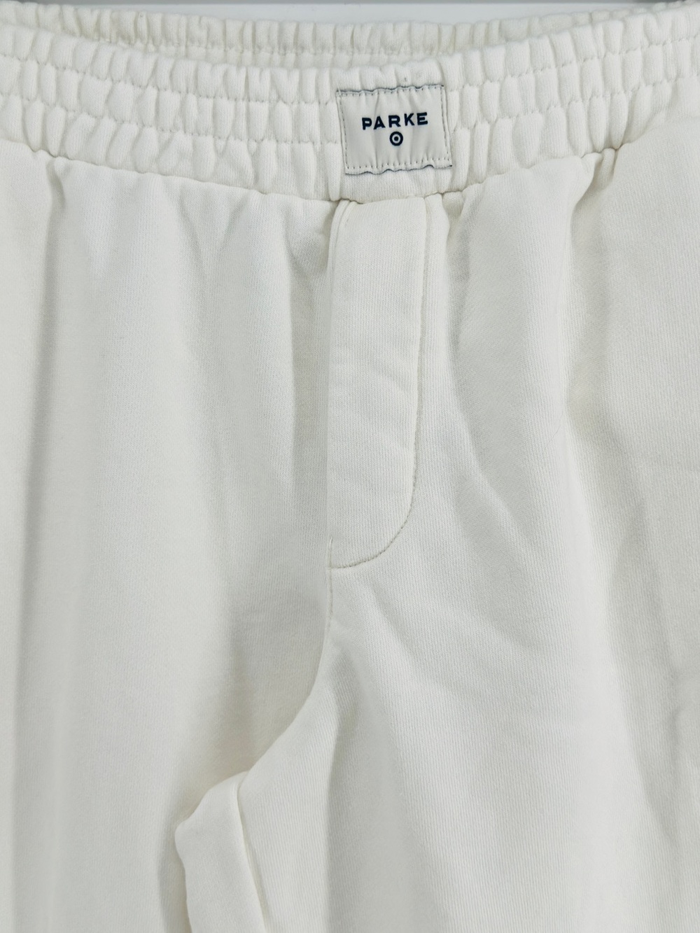 PARKE Cream High-Rise Wide-Leg Sweatpants Small NWOT